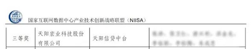 热烈祝贺 | 天阳科技再获NIISA联盟科技创新两大奖项（配图 2）